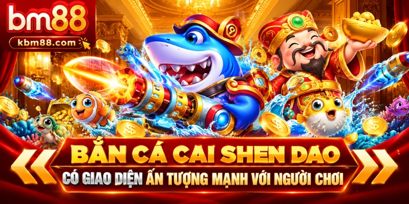 Bắn cá Cai Shen Dao có giao diện ấn tượng mạnh với người chơi