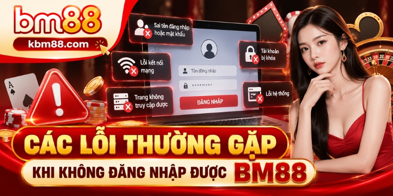 Các lỗi thường gặp khi không đăng nhập được BM88