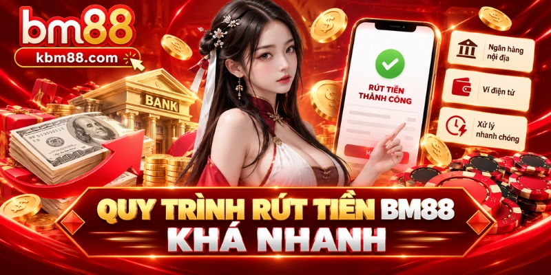 Quy trình rút tiền BM88 khá nhanh
