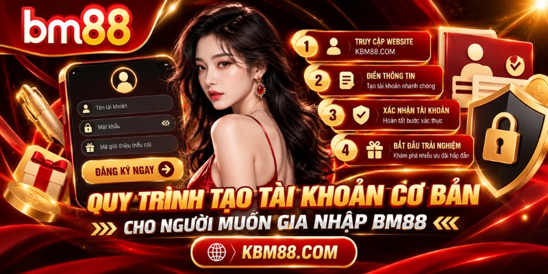 Quy trình tạo tài khoản cơ bản cho người muốn gia nhập BM88