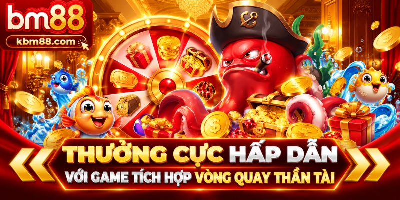 Thưởng cực hấp dẫn với game tích hợp vòng quay thần tài